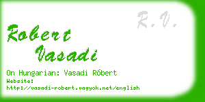 robert vasadi business card