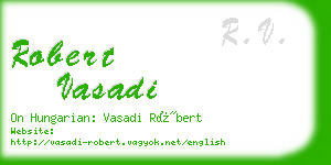 robert vasadi business card